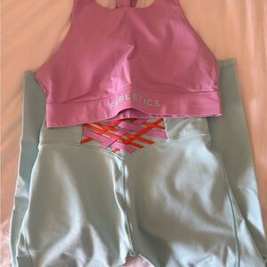 Fabletics Pink and Light Blue Set Sz M